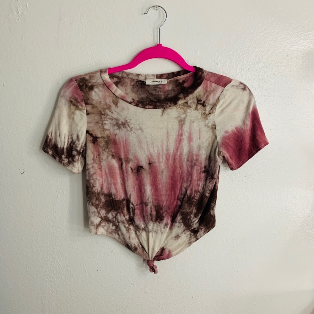 Tie dye pink shirt